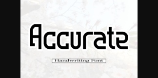 Accurate Font Poster 1