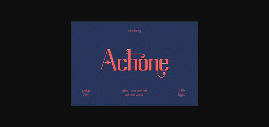 Achone Font Poster 3