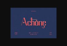 Achone Font Poster 1