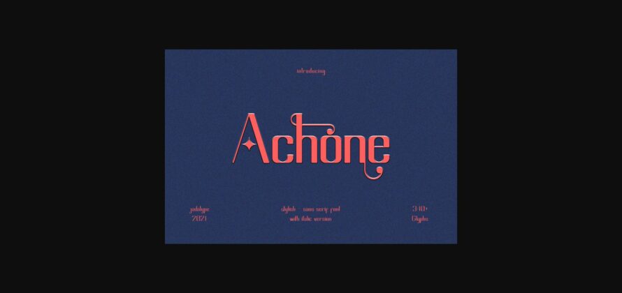 Achone Font Poster 1