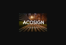 Acosign Font Poster 1
