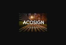 Acosign Font Acosign Font Poster 1