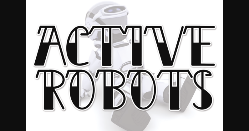 Active Robots Font Poster 3