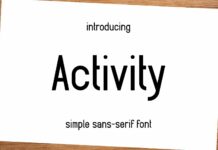 Activity Font Poster 1