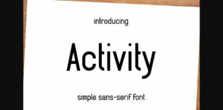 Activity Font Poster 1