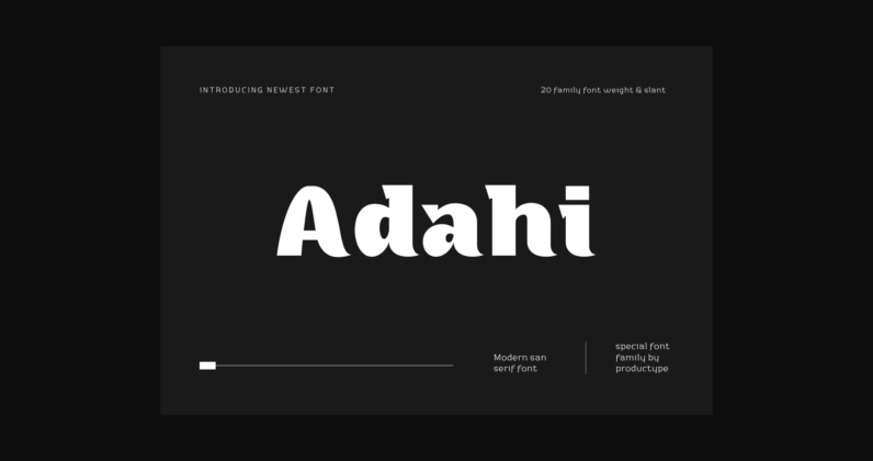 Adahi Font Poster 3