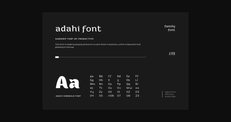 Adahi Font Poster 4