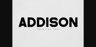 Addison Font Poster 1