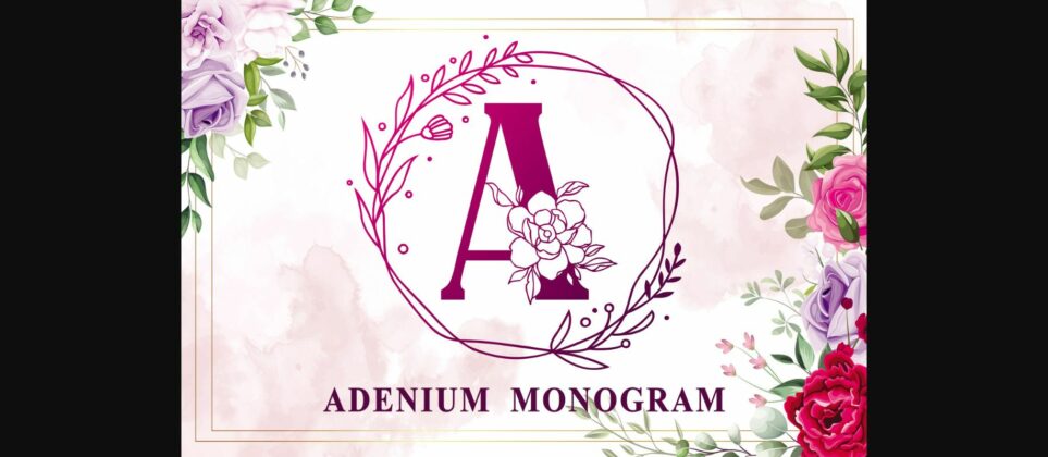 Adenium Monogram Font Poster 3