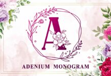 Adenium Monogram Font Poster 1