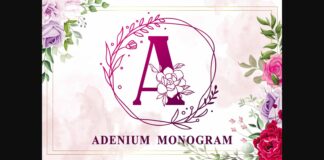 Adenium Monogram Font Poster 1