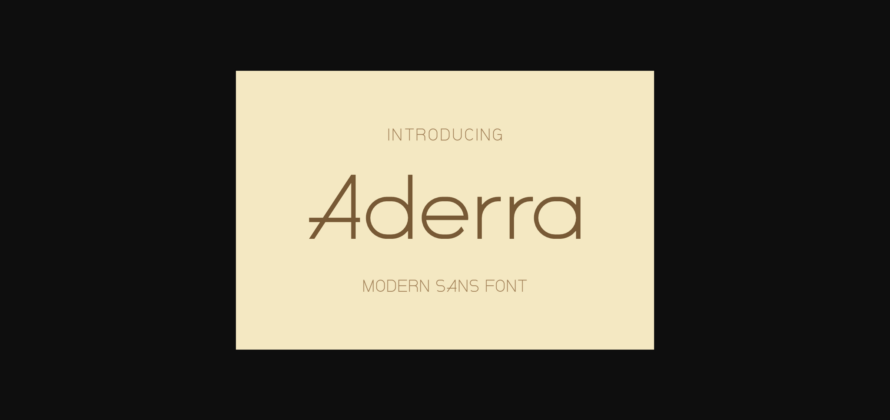 Aderra Font Poster 3