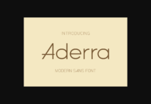 Aderra Font Poster 1