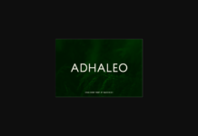 Adhaleo Font Poster 1