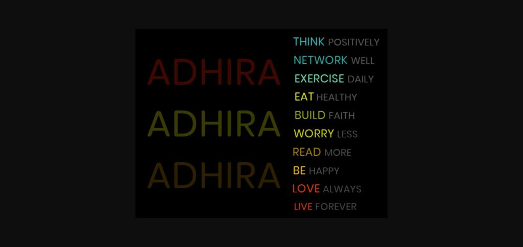 Adhira Font Poster 4