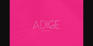 Adige Font Poster 1