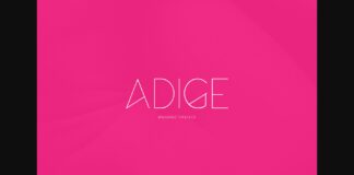 Adige Font Poster 1