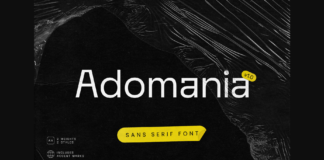 Adomania Font Poster 1