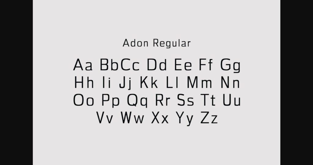 Adon Font Poster 2