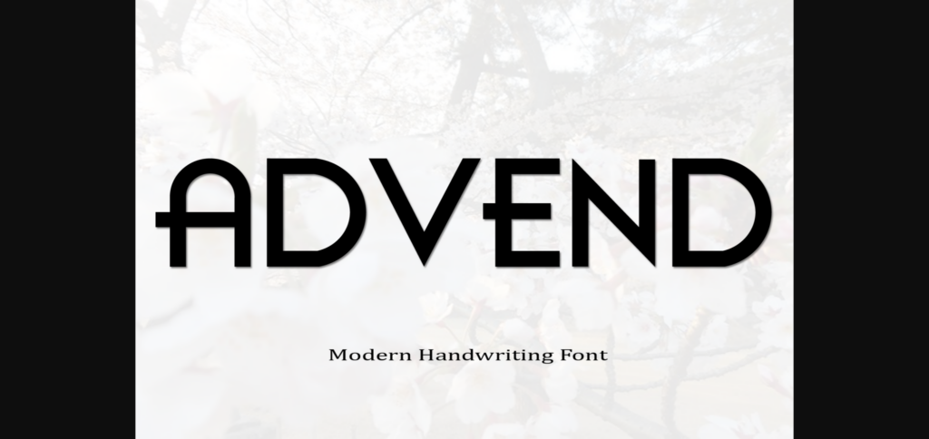 Advend Font Poster 3