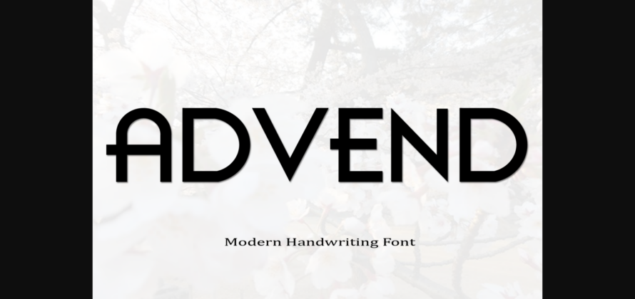 Advend Font Poster 3