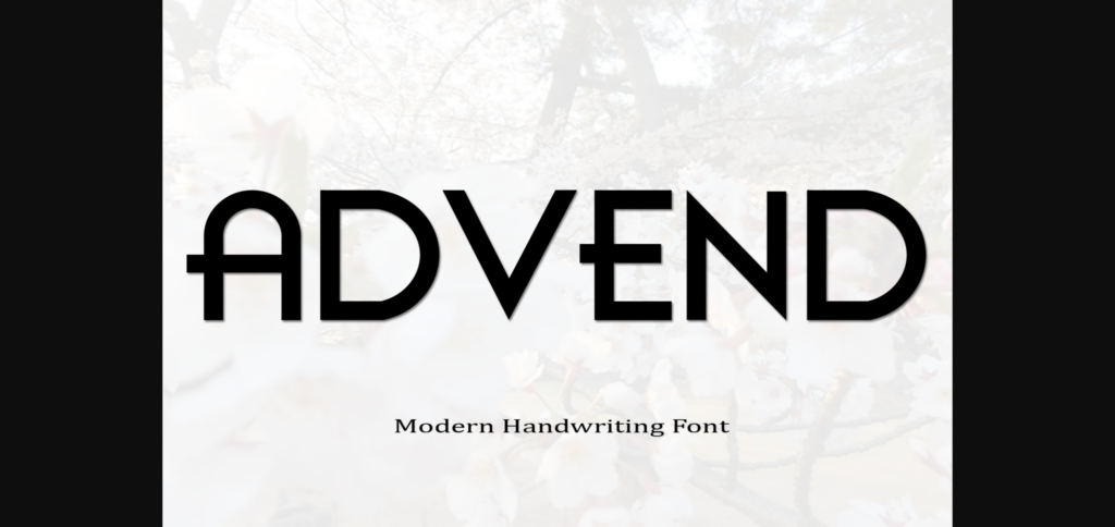Advend Font Poster 1