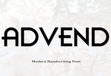 Advend Font Advend Font Poster 1