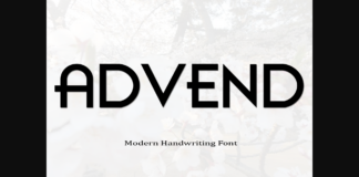 Advend Font Poster 1