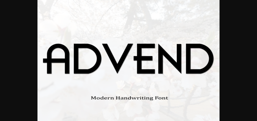 Advend Font Poster 1