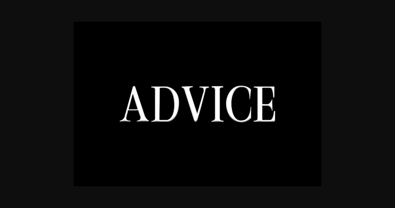 Advice Font Poster 3