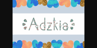 Adzkia Font Poster 1
