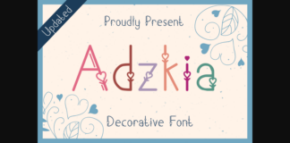 Adzkia Font Poster 1