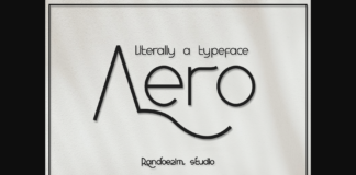 Aero Font Poster 1