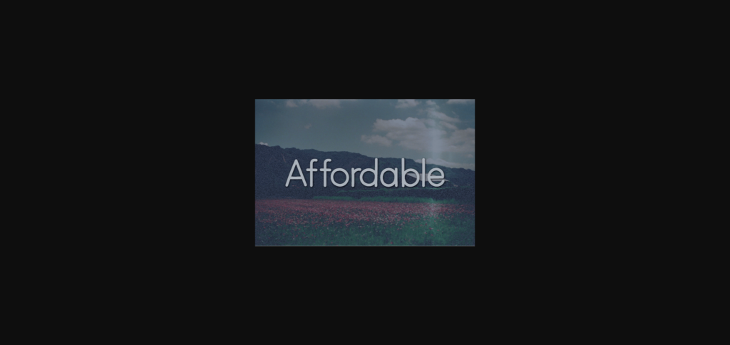 Affordable Font Poster 3