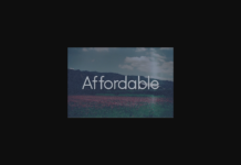 Affordable Font Poster 1