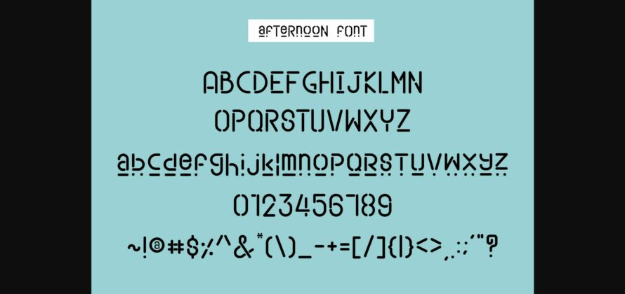 Afternoon Font Poster 9