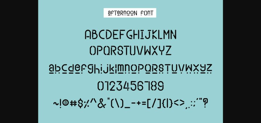 Afternoon Font Poster 9