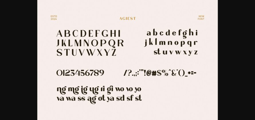 Agiest Font Poster 8