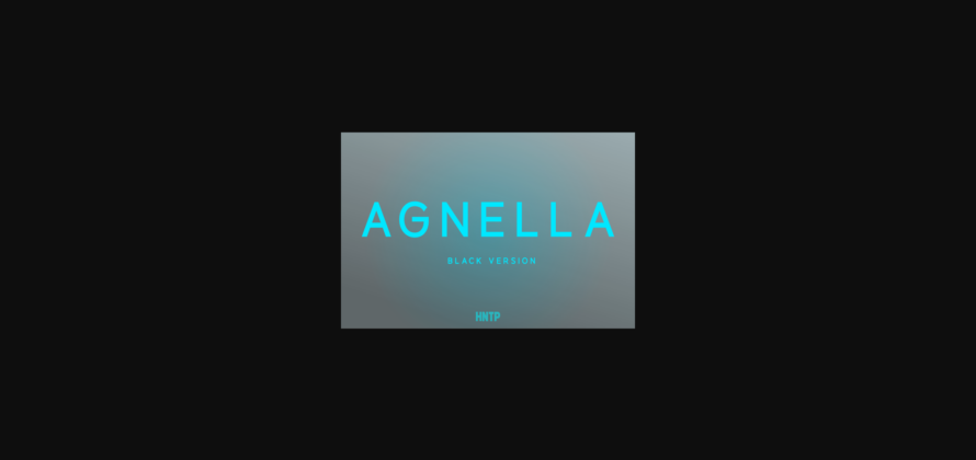 Agnella Black Font Poster 3