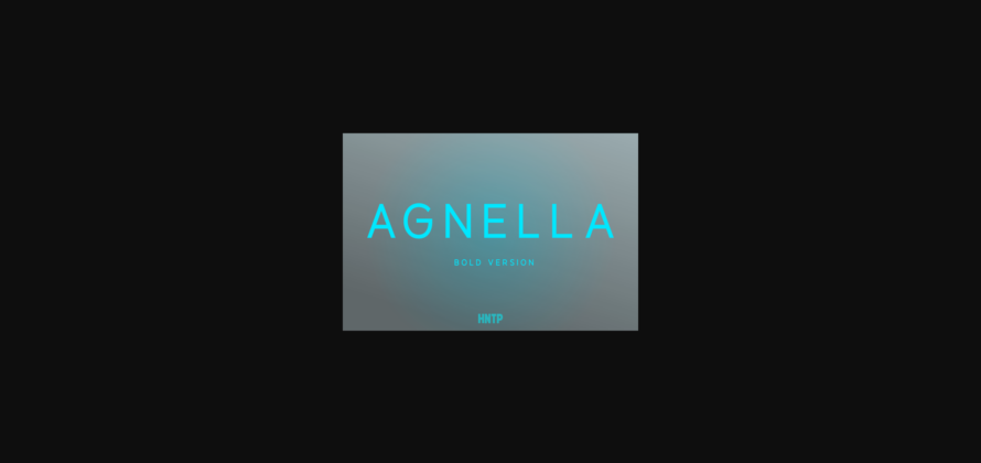 Agnella Bold Font Poster 3