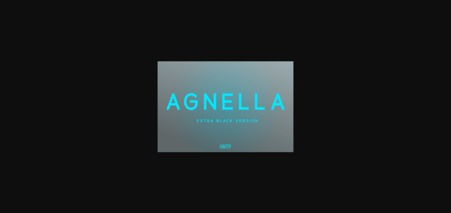 Agnella Extra Black Font Poster 3