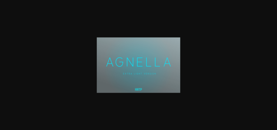 Agnella Extra Light Font Poster 3