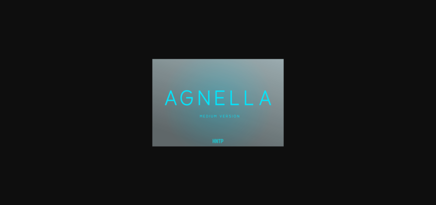 Agnella Medium Font Poster 3