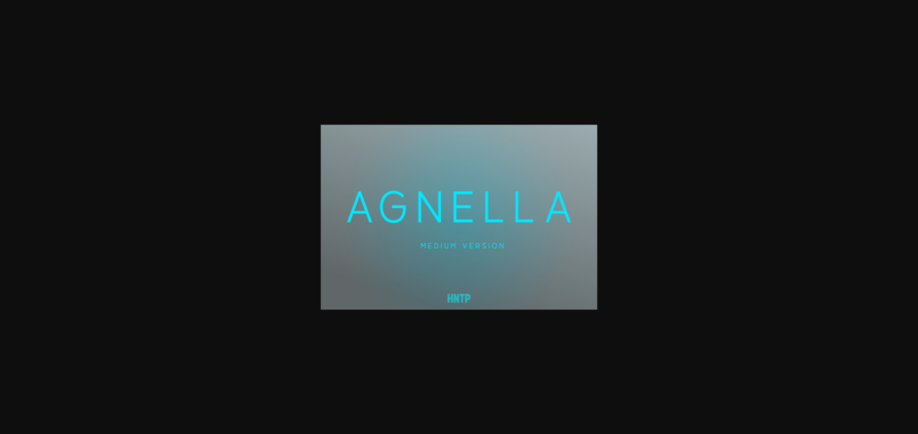 Agnella Medium Font Poster 1