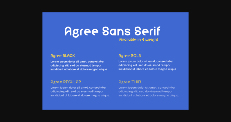 Agree Font Poster 4