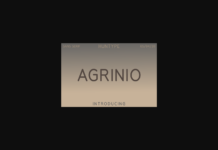Agrinio Font Poster 1