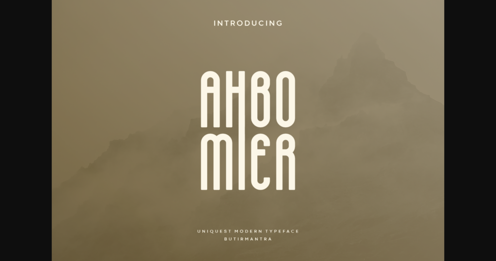 Ahbomier Font Poster 3