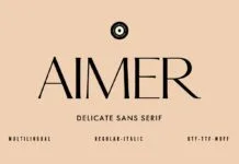 Aimer Font Aimer Font Poster 1