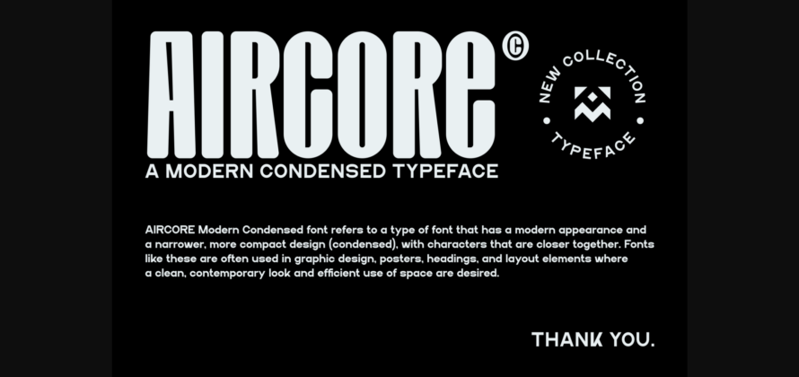 Aircore Font Poster 4