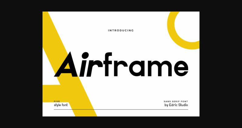 Airframe Font Poster 3